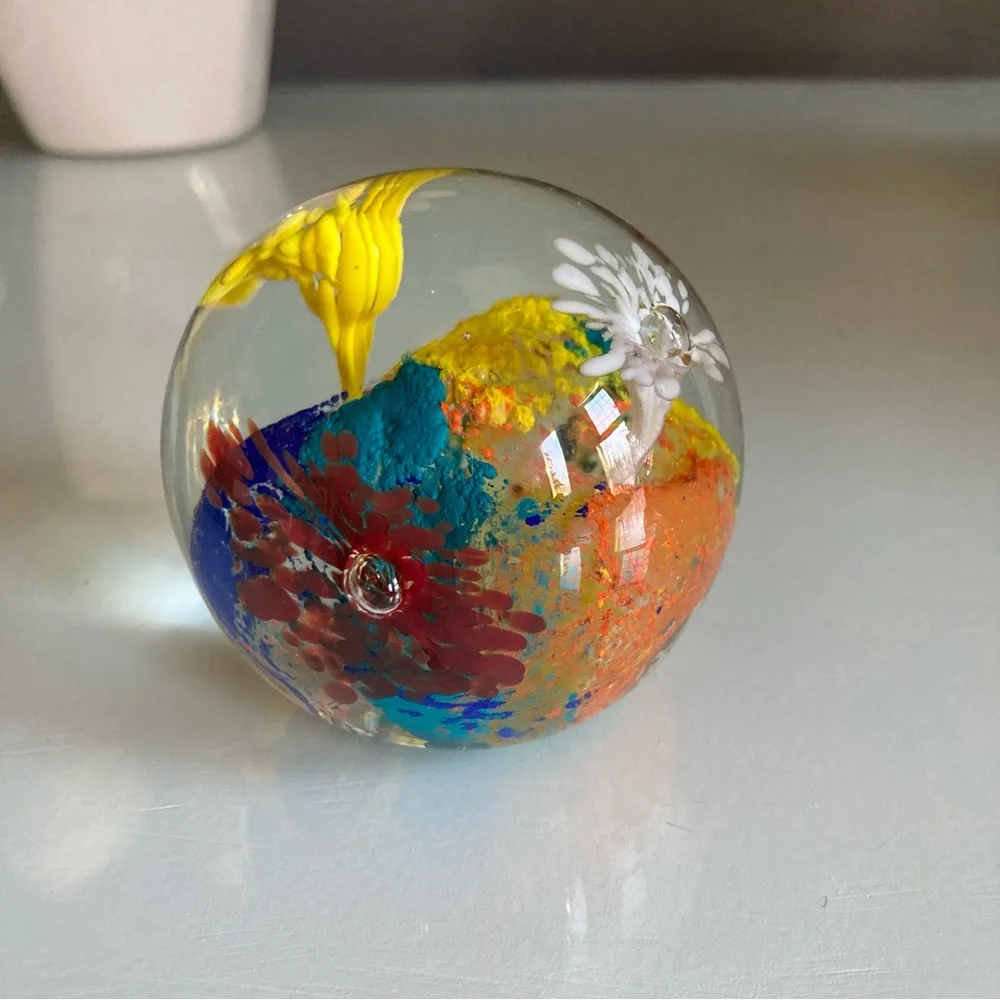 Glass Colorful Paperweight - Picture 2 of 7